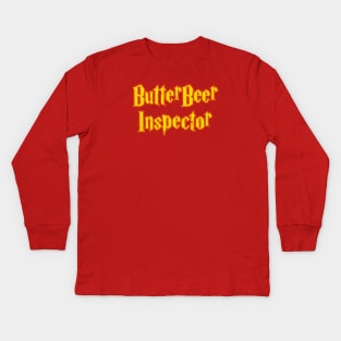 Beer of Butter Inspector [Worn] Kids Long Sleeve T-Shirt